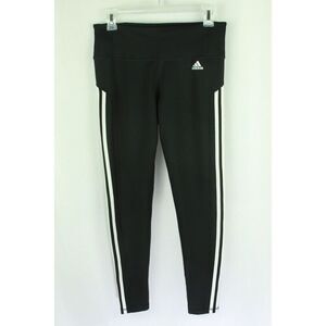 Adidas Leggings M 3-Stripe Black Full Length Womens Medium